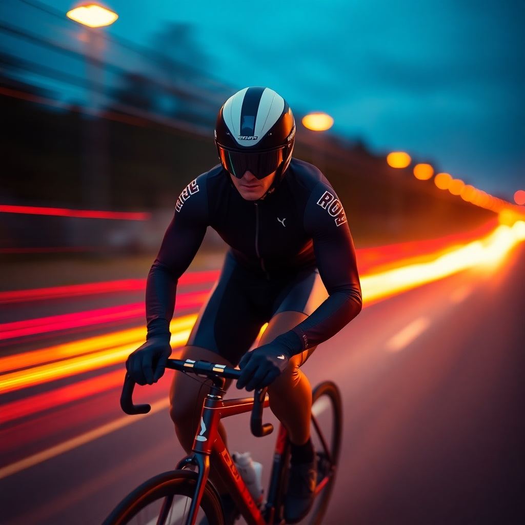 image of cyclist in mij suite