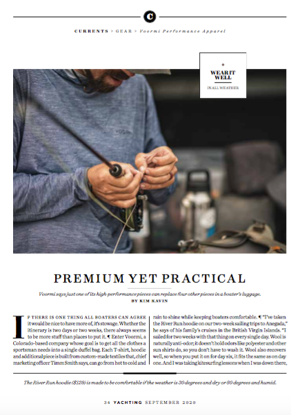 Yachting Magazine Features: The Tech Tee and River Run Hoodie